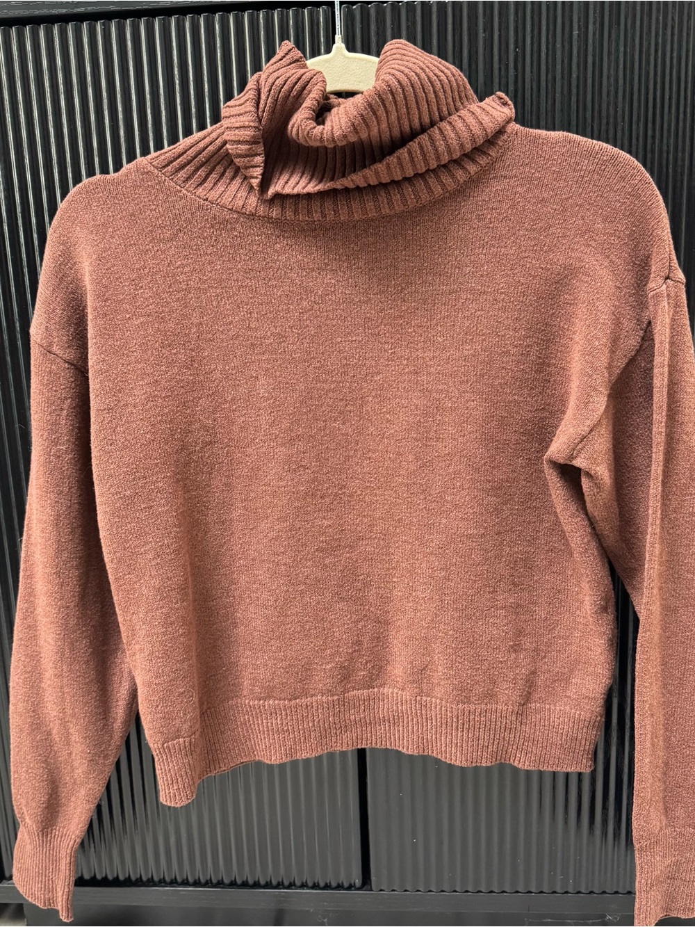 Lulu's Cozy Cowl Turtleneck Sweater in Dusty Rose Brown